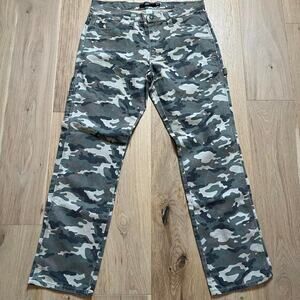 Camo Denim Cargo Streetwear! Berkeley Jensen Cotton Pants Size 36 x 34